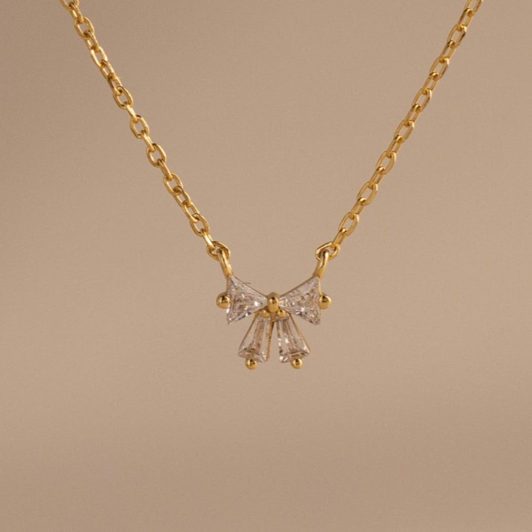 Diamond Bow Necklace