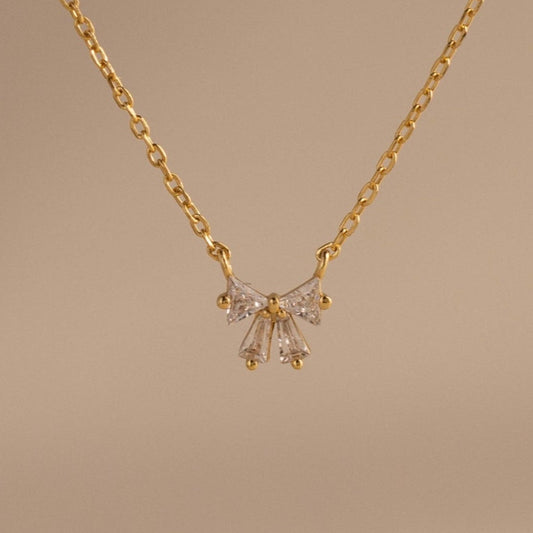 Diamond Bow Necklace