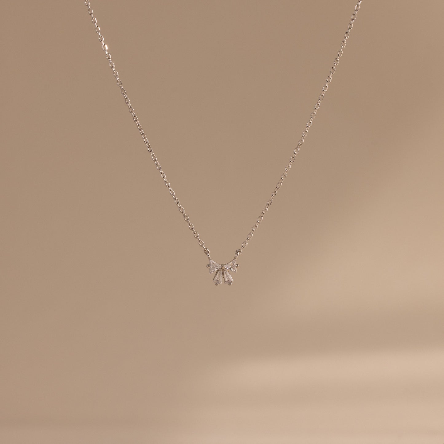 Diamond Bow Necklace