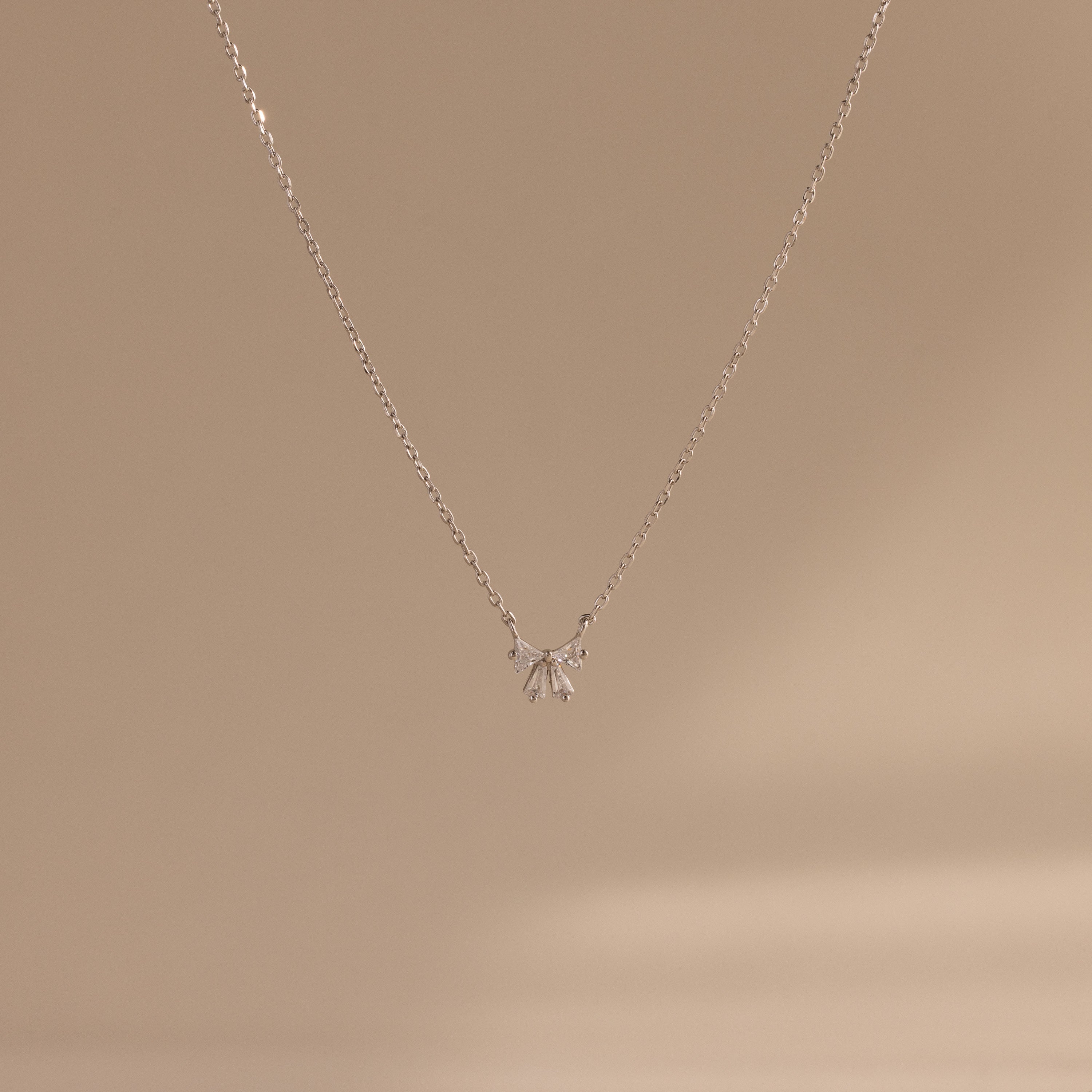 Diamond Bow Necklace