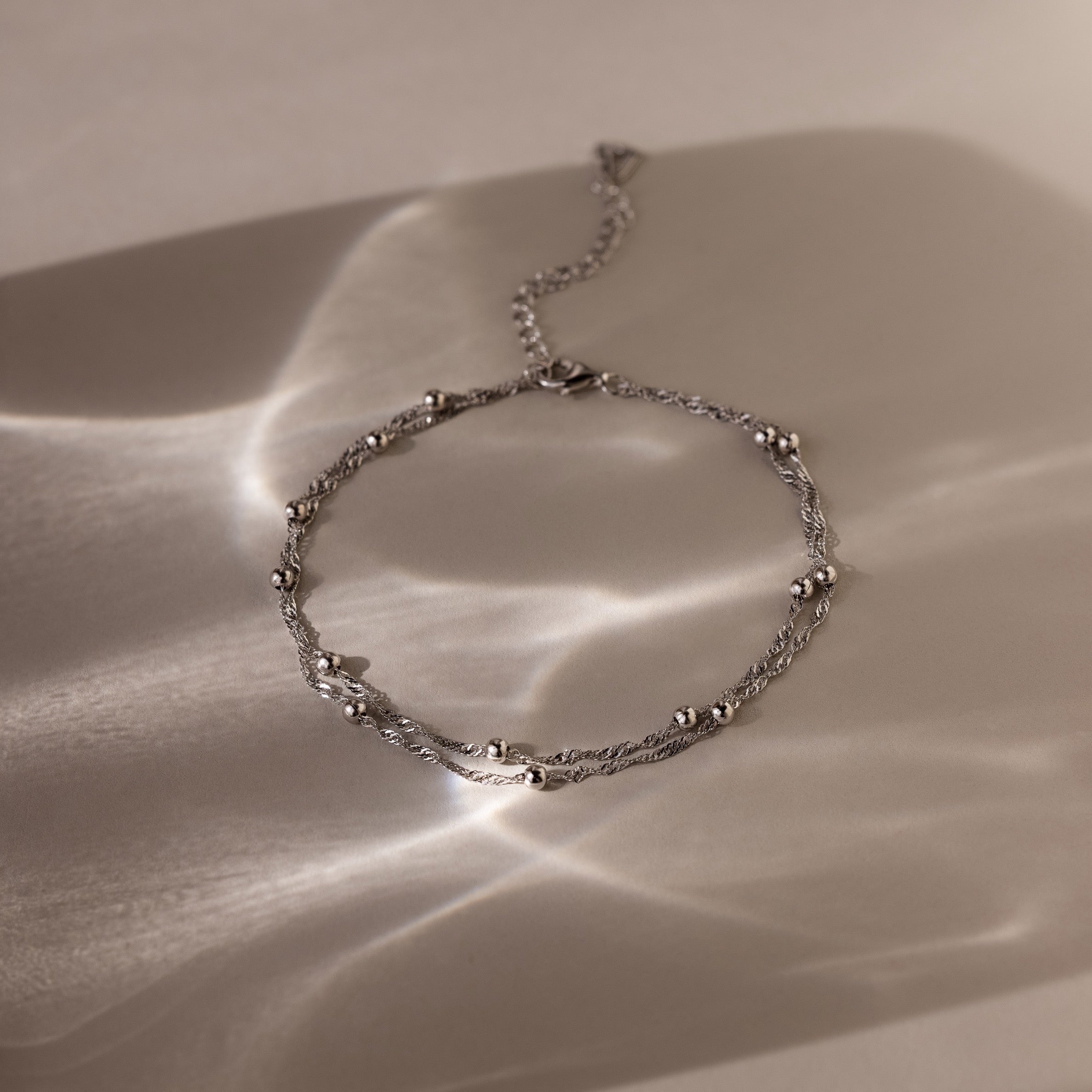 Duo Bead Chain Anklet