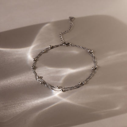 Duo Bead Chain Anklet