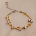 Mixed Metal Star Bracelet