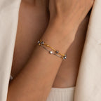 Mixed Metal Star Bracelet
