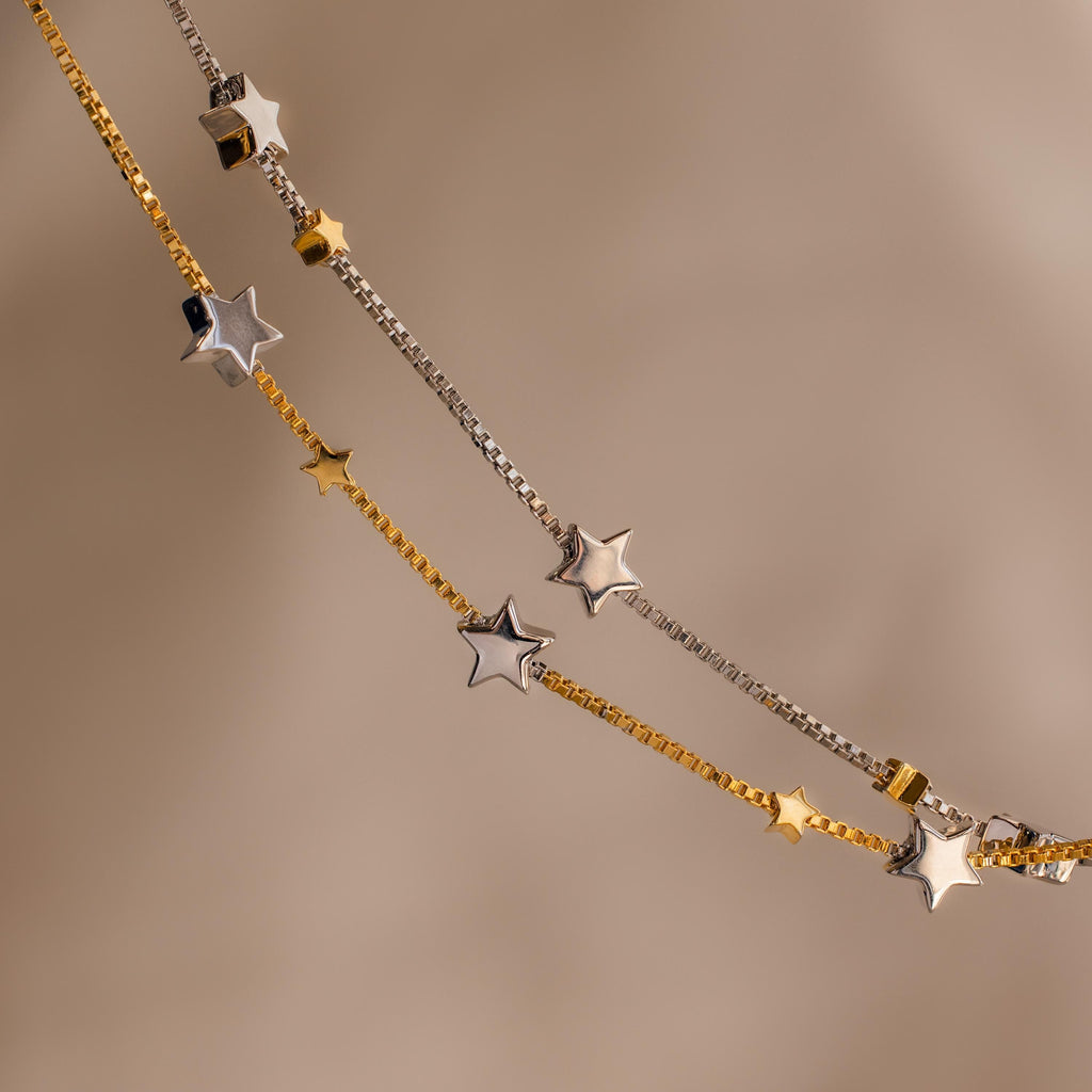 Mixed Metal Star Bracelet