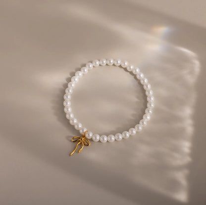 Bow Pearl Bracelet