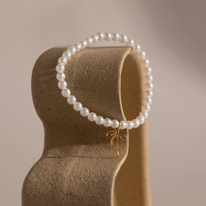 Bow Pearl Bracelet