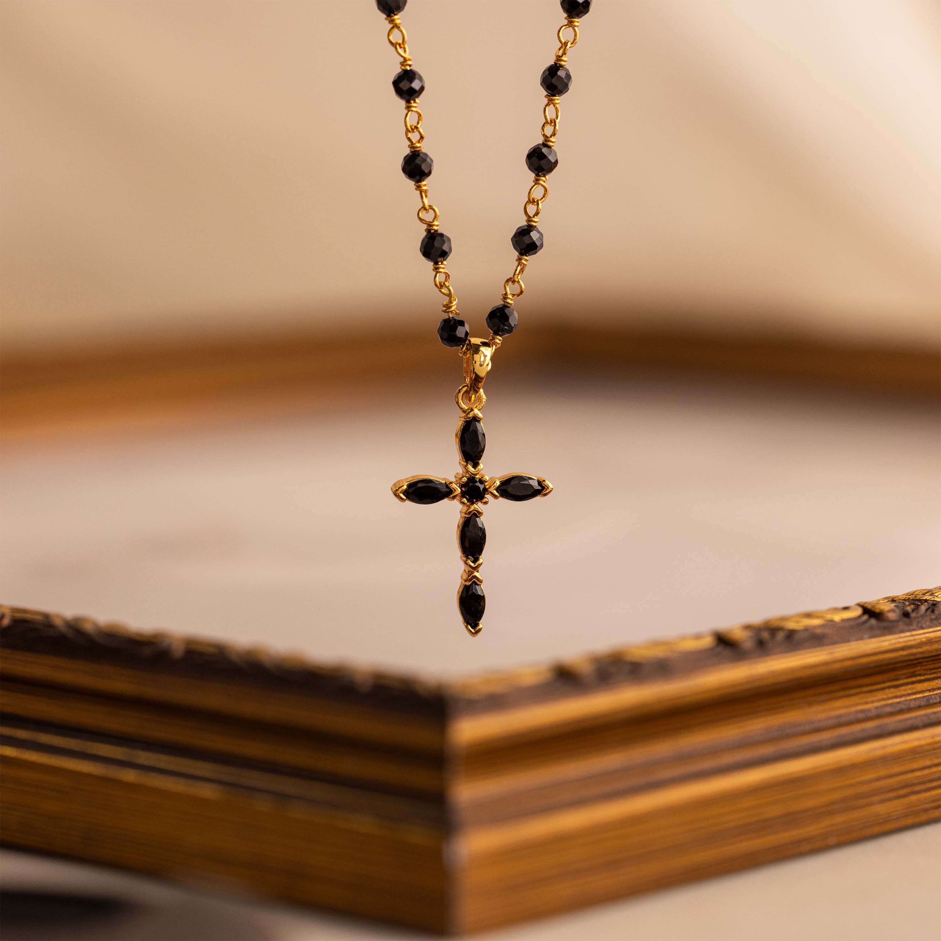 Midnight Cross Necklace