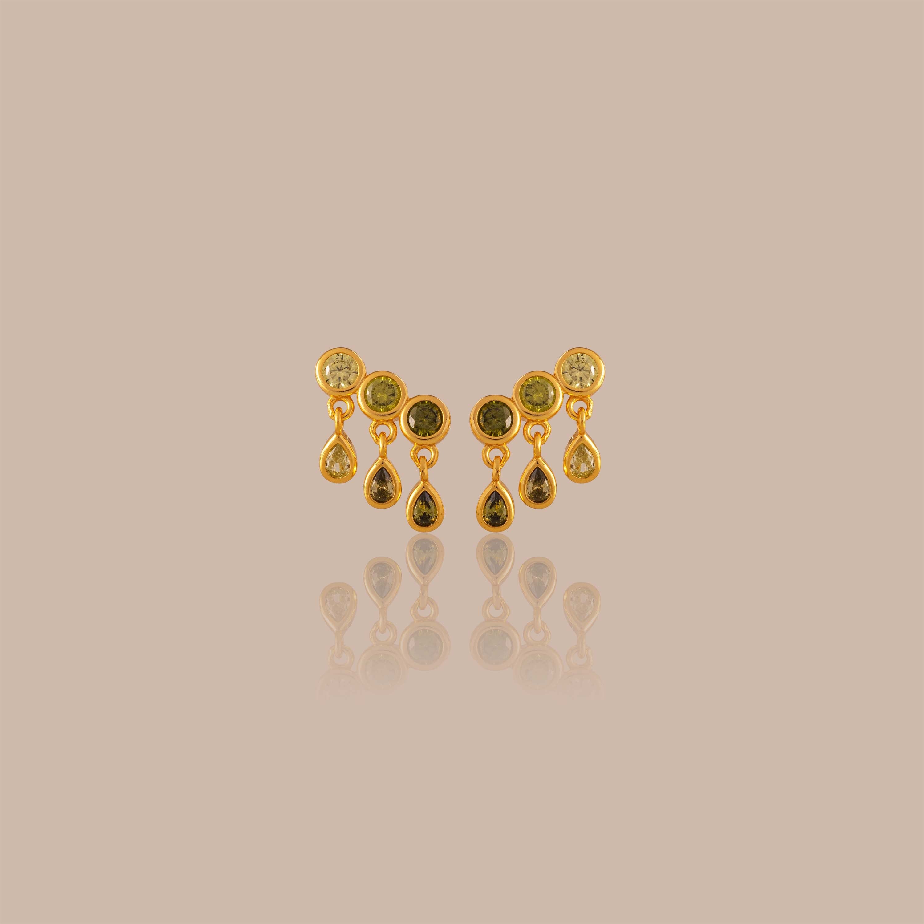 Gemstone Raindrop Studs