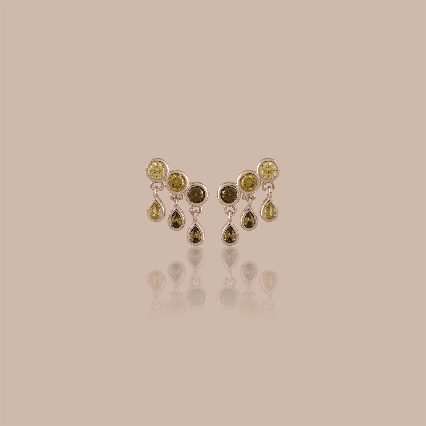Gemstone Raindrop Studs