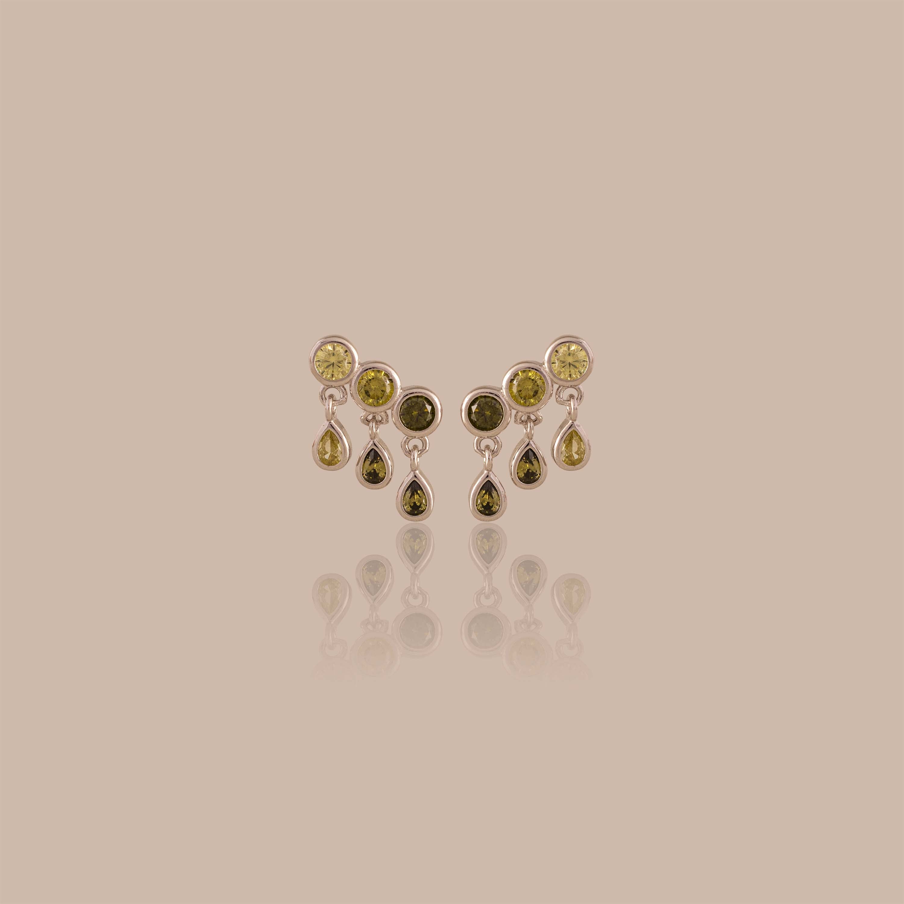 Gemstone Raindrop Studs