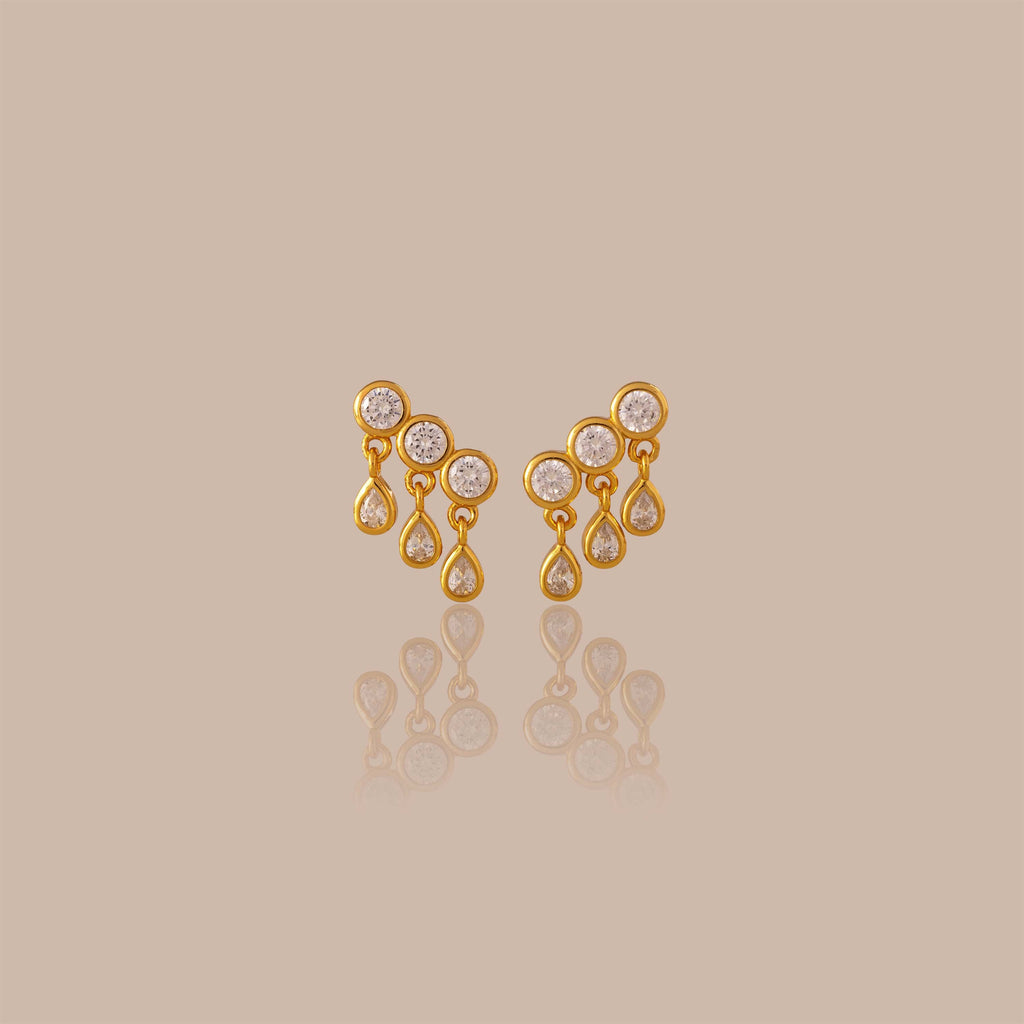 Gemstone Raindrop Studs
