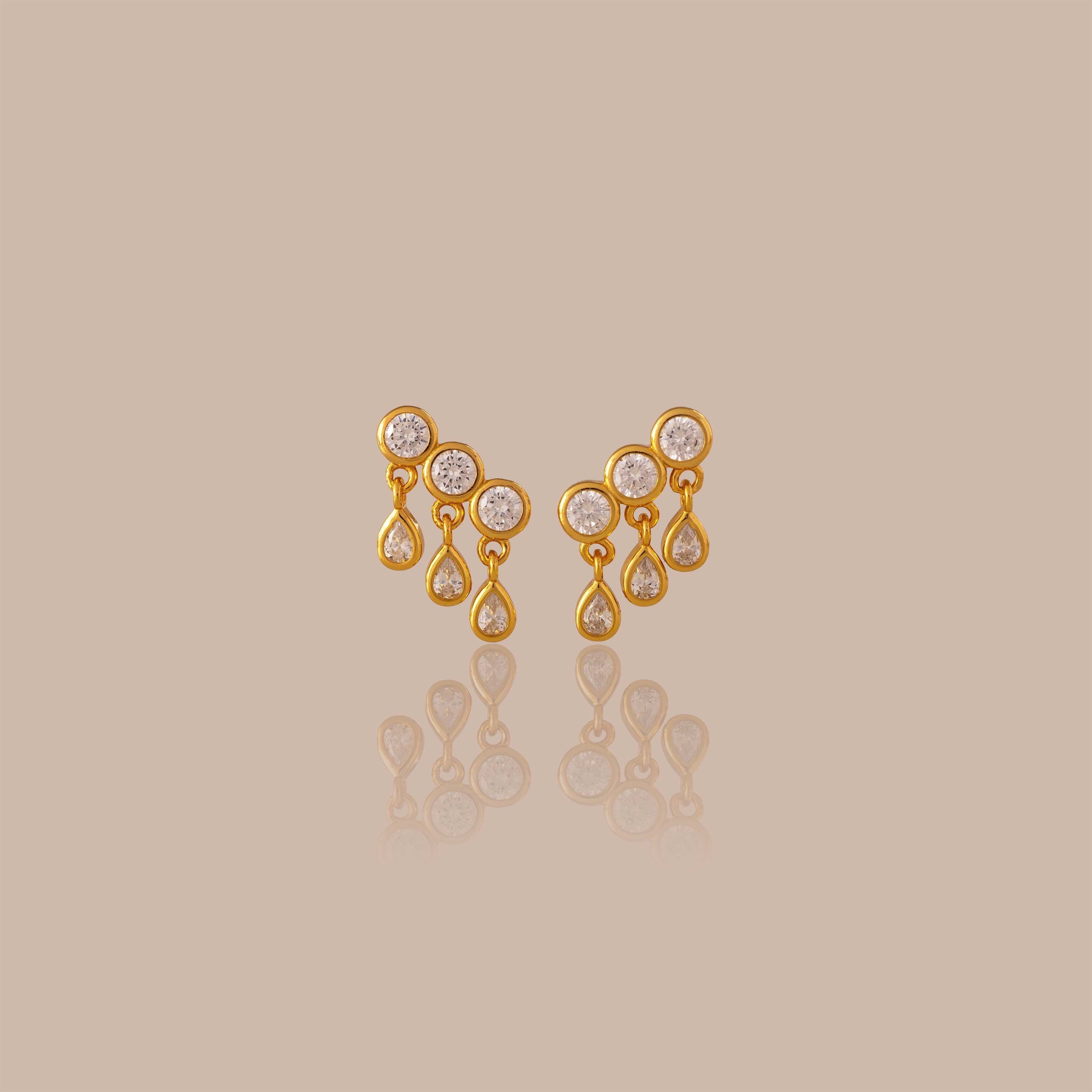 Gemstone Raindrop Studs