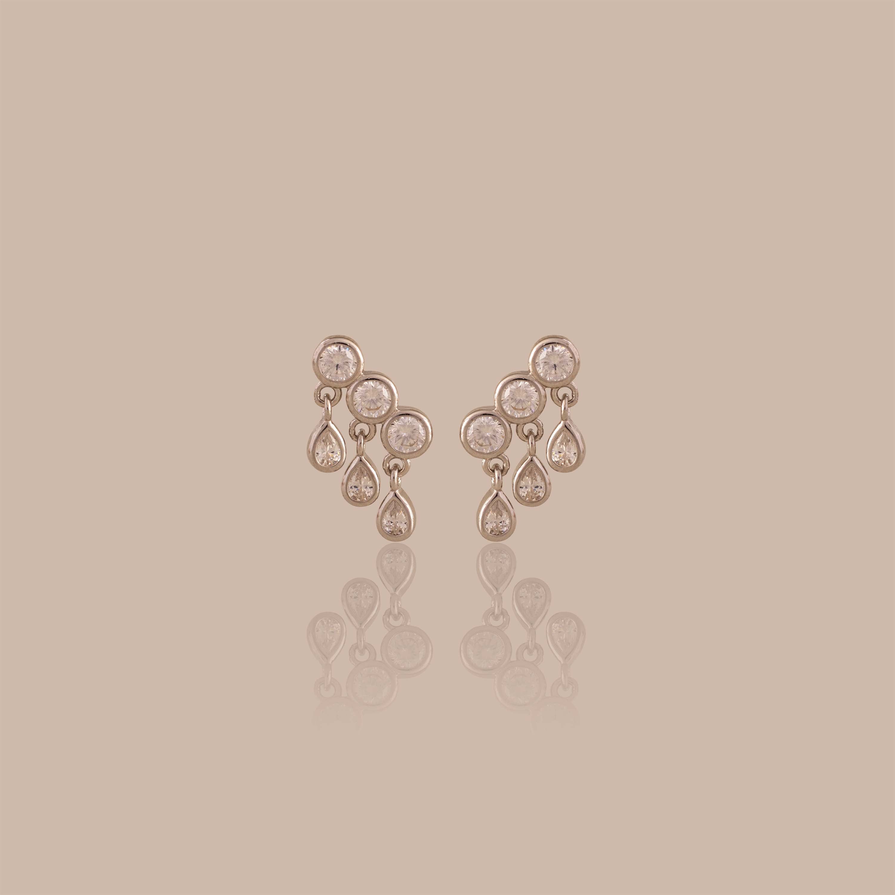 Gemstone Raindrop Studs