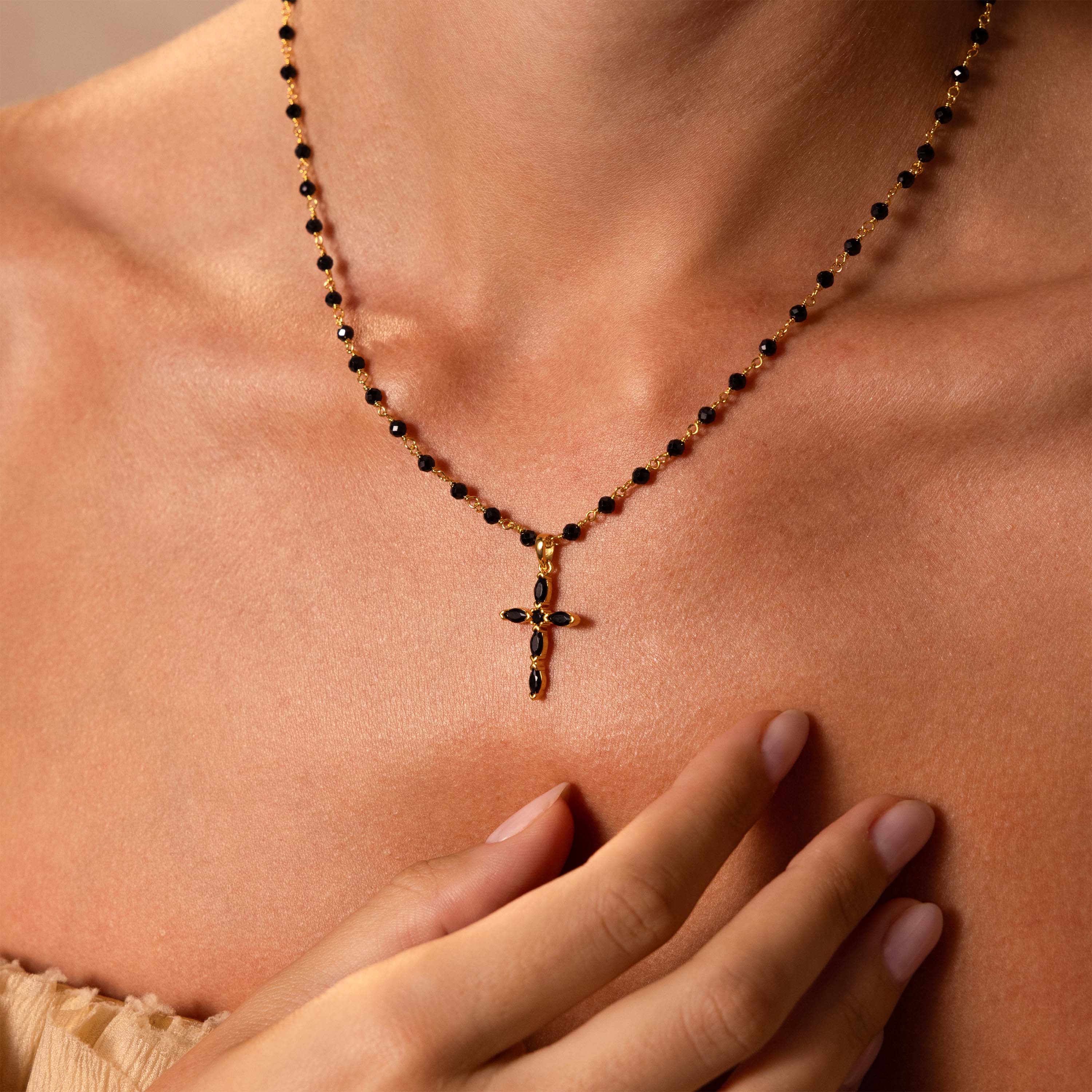 Midnight Cross Necklace