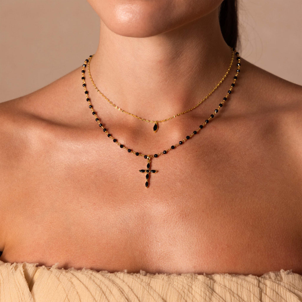 Midnight Cross Necklace