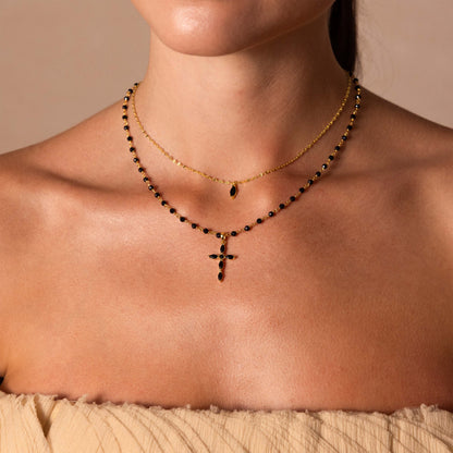 Midnight Cross Necklace