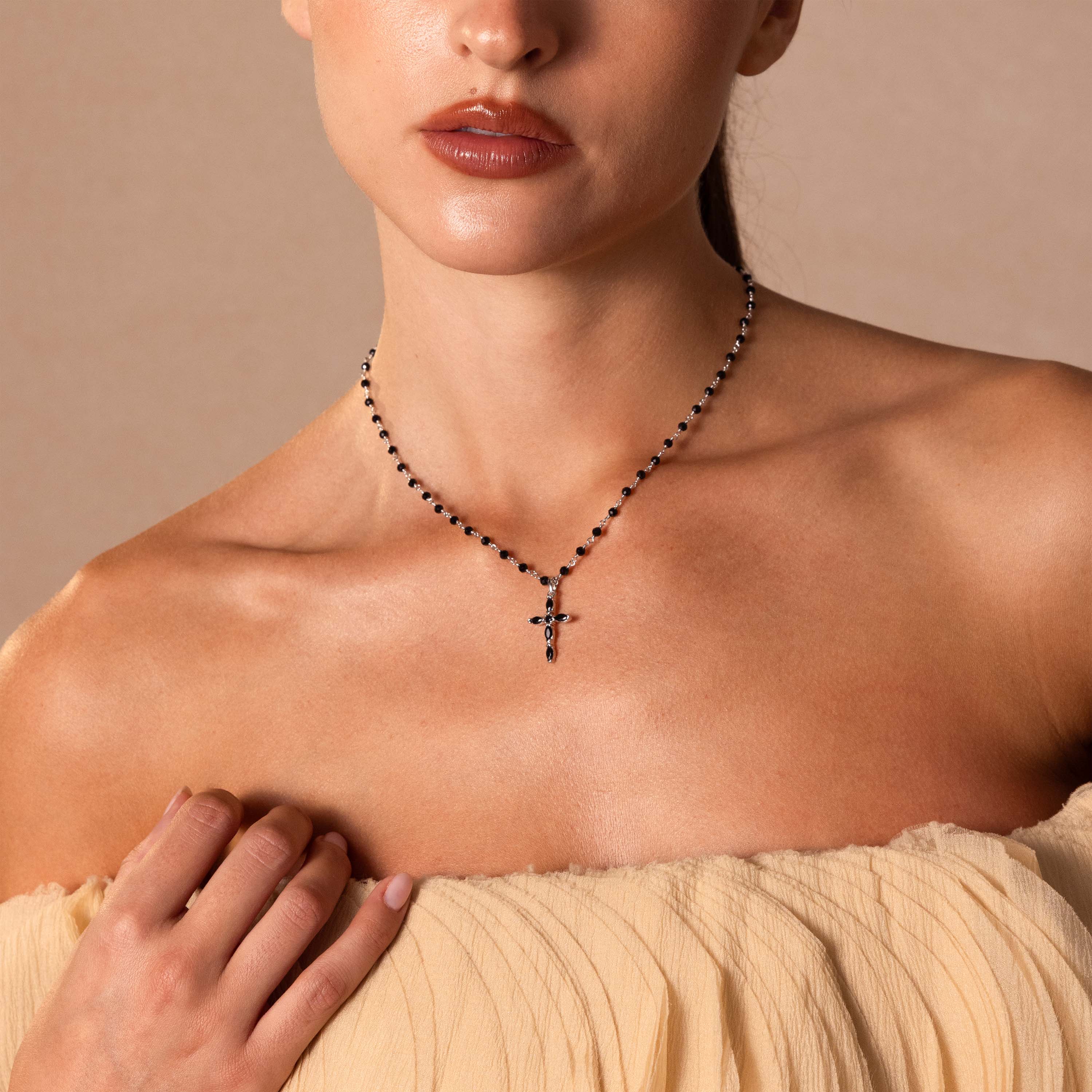 Midnight Cross Necklace