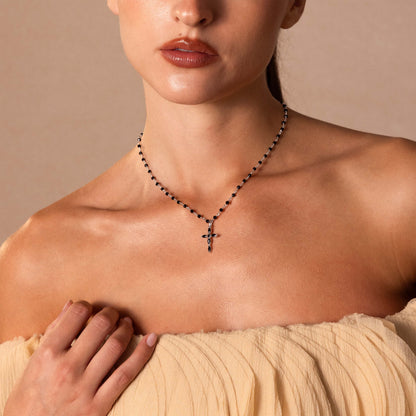 Midnight Cross Necklace