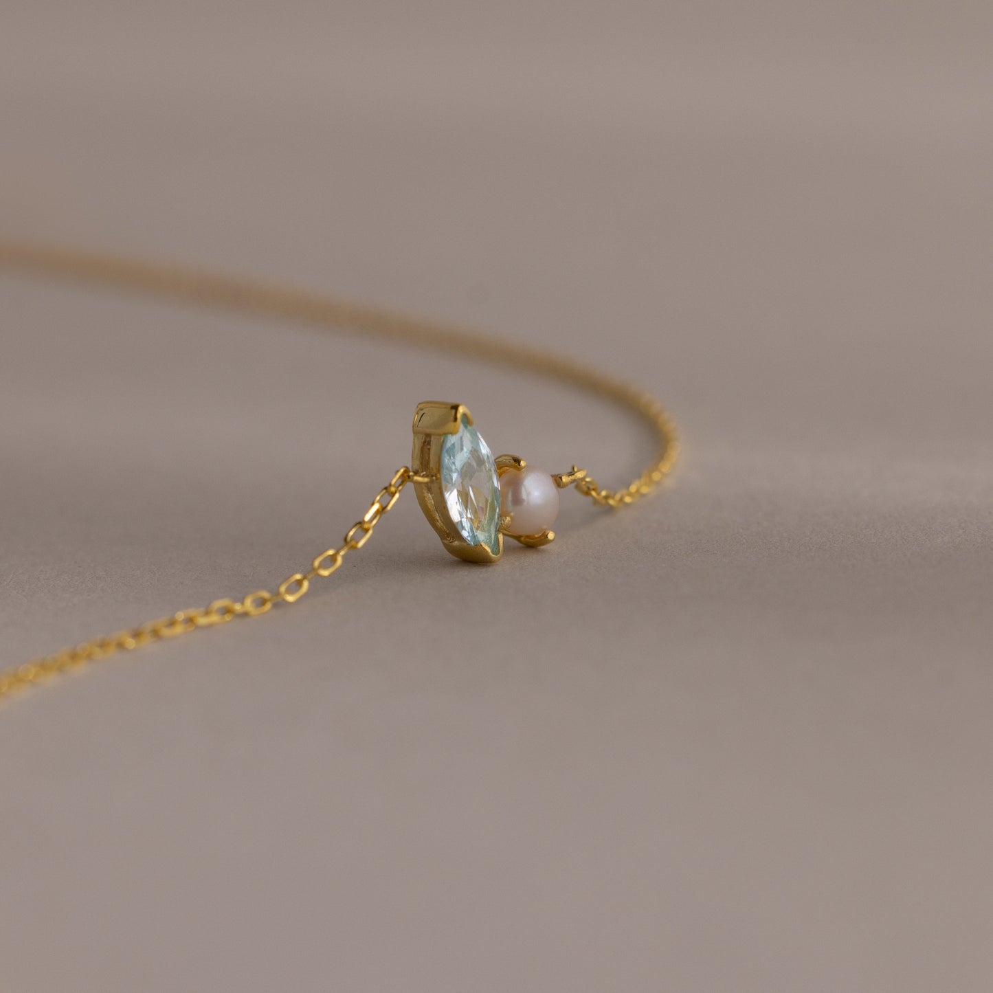 Marquise Birthstone & Pearl Bracelet