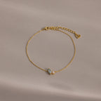 Marquise Birthstone & Pearl Bracelet