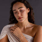 Dainty Diamond Tennis Necklace & Bracelet Set