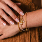 Sunstone Beaded Charm Bracelet