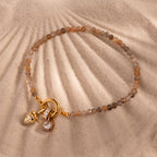 Sunstone Beaded Charm Bracelet