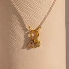 Quartz Beaded Charm Necklace