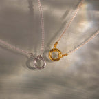 Quartz Beaded Charm Necklace