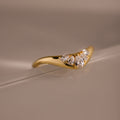 Sunrise Diamond Curve Ring