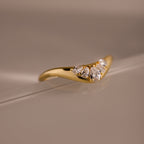 Sunrise Diamond Curve Ring
