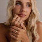 Sunrise Diamond Curve Ring