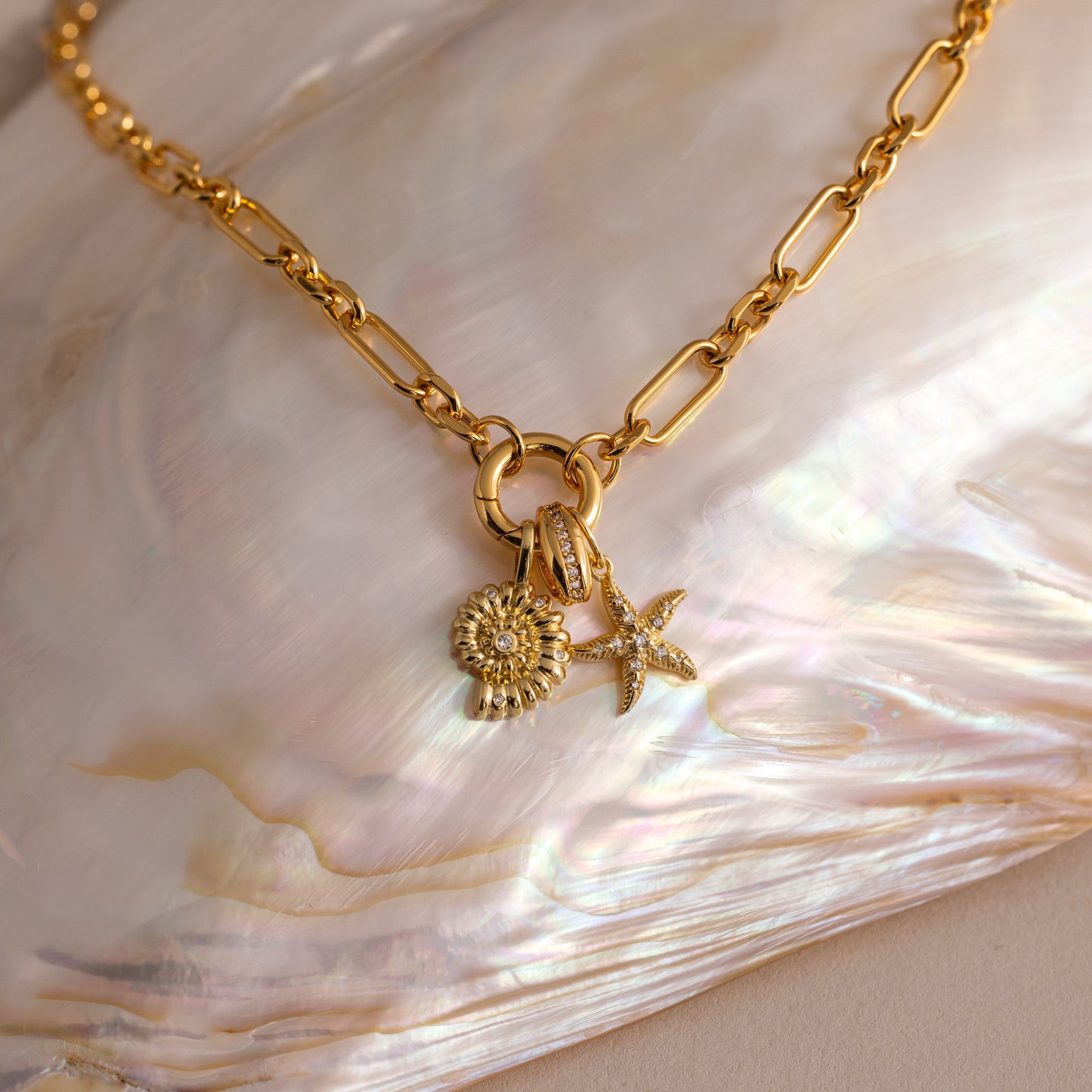 Rolo Circle Figaro Necklace