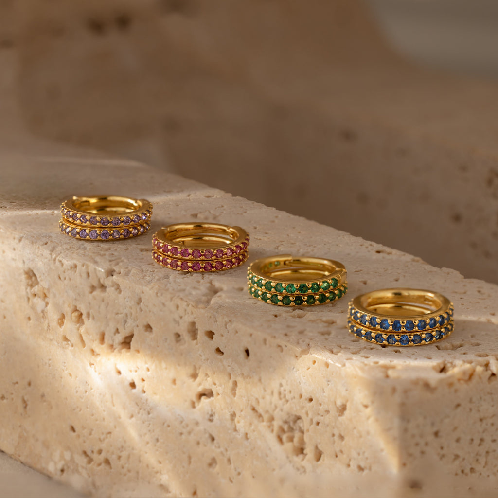 Birthstone Clicker Huggies