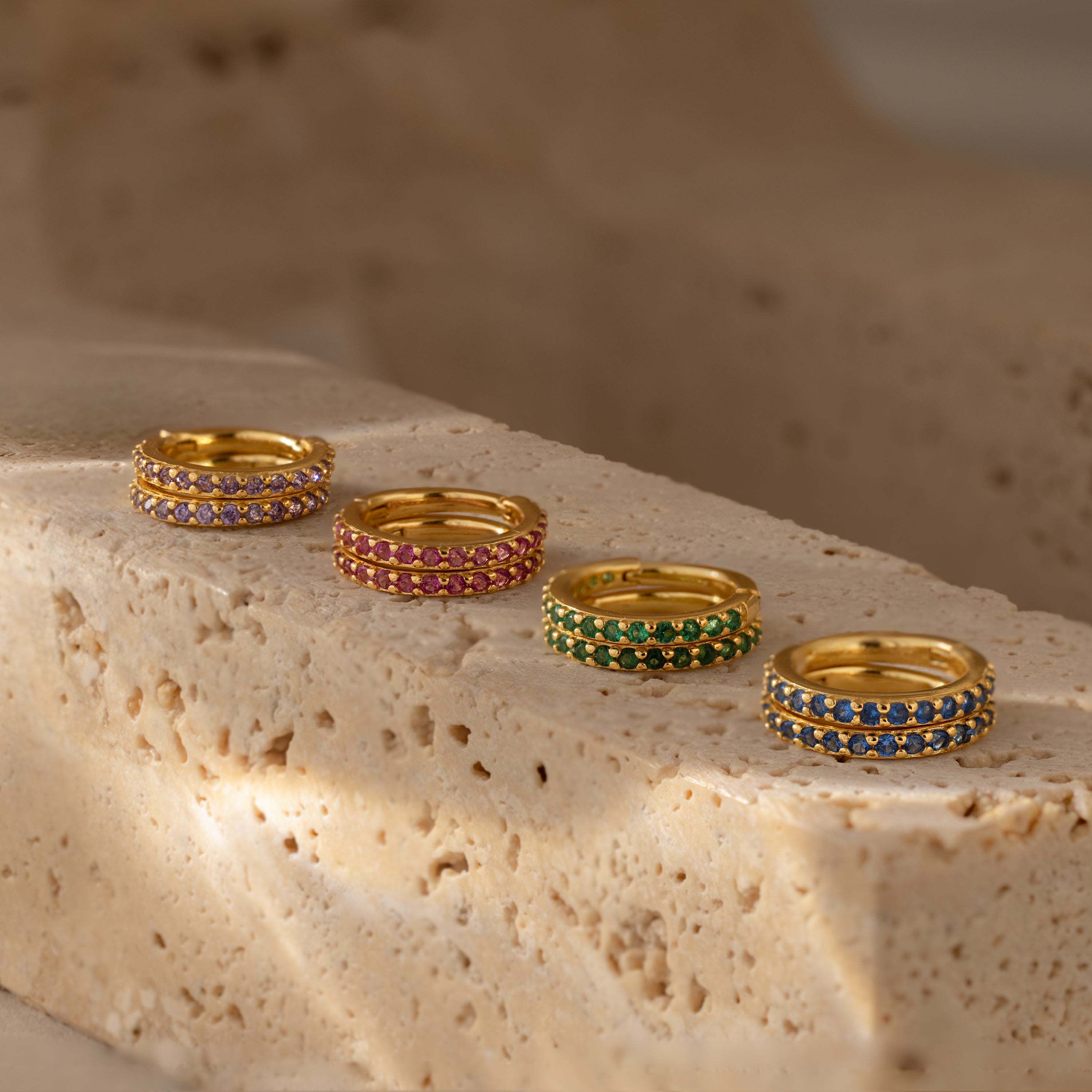 Birthstone Clicker Huggies