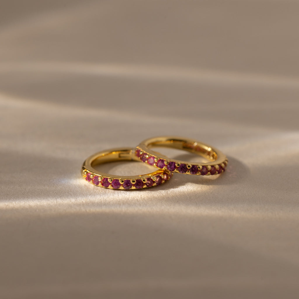 Birthstone Clicker Huggies