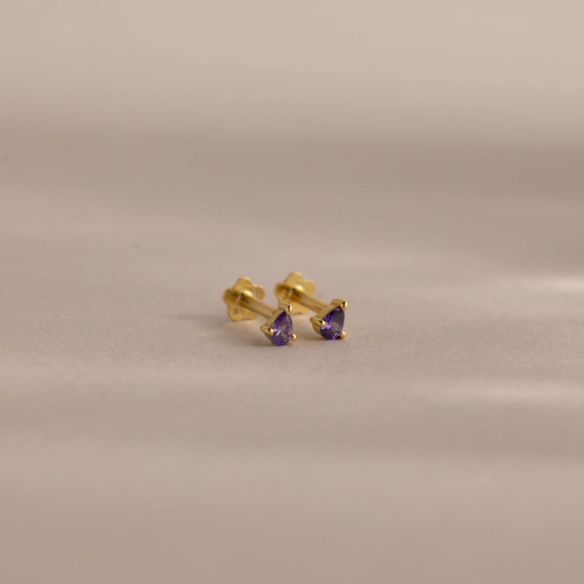 Teardrop Birthstone Flatback Studs