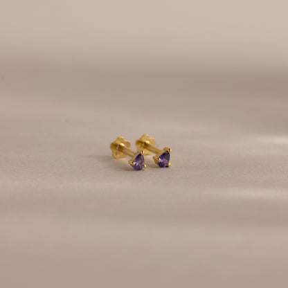 Teardrop Birthstone Flatback Studs