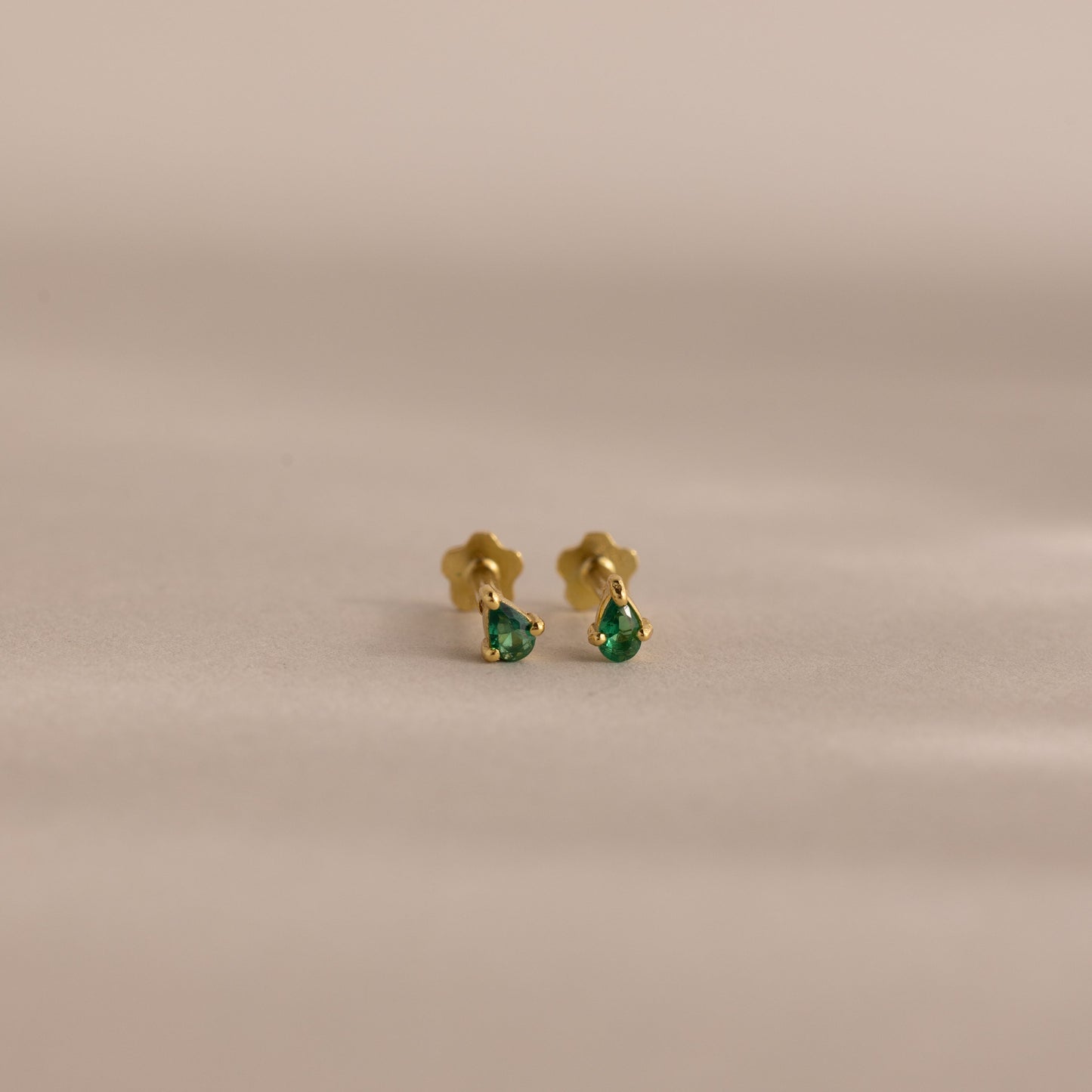 Teardrop Birthstone Flatback Studs