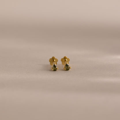 Teardrop Birthstone Flatback Studs