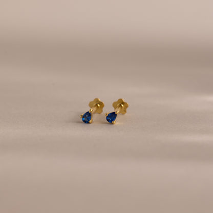 Teardrop Birthstone Flatback Studs