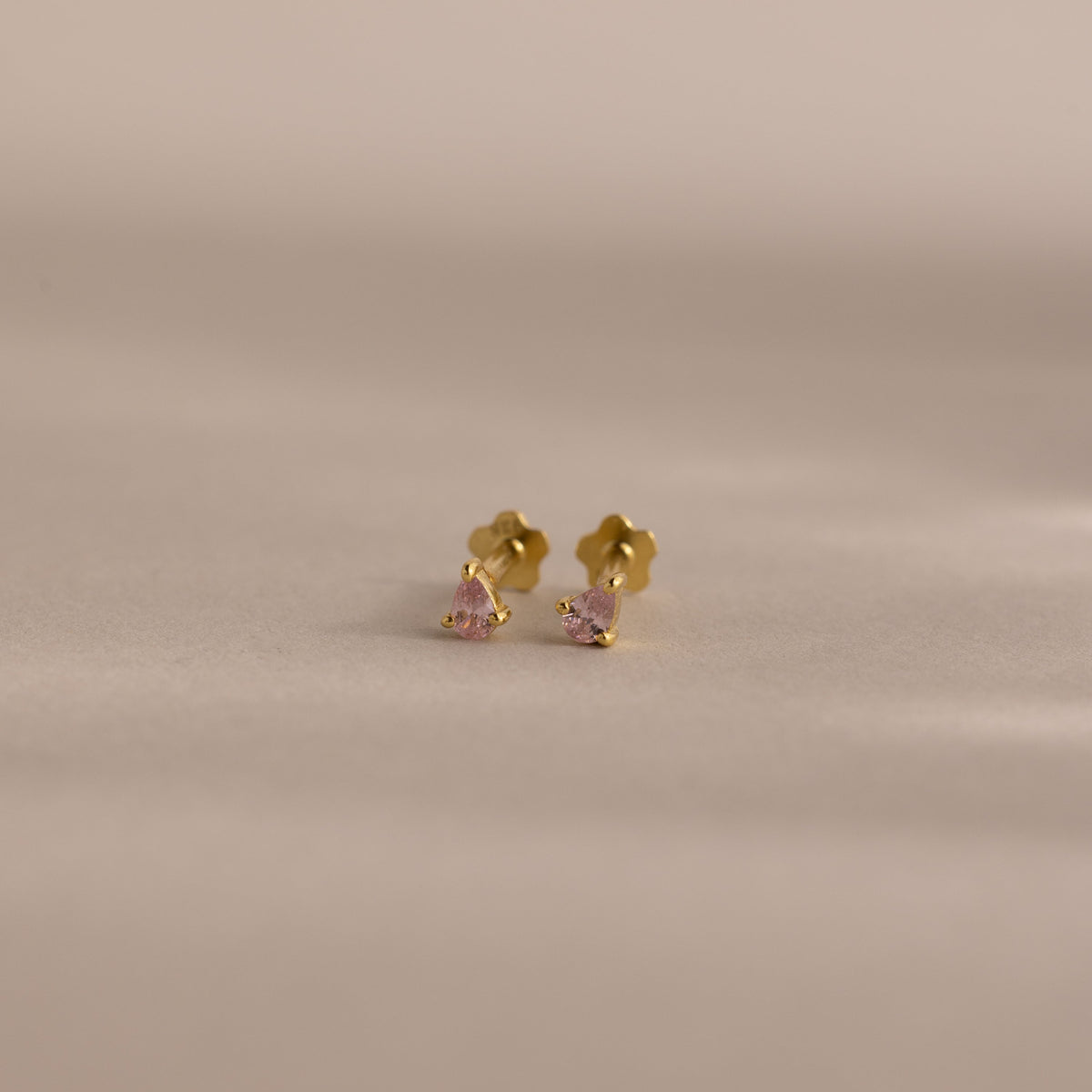 Teardrop Birthstone Flatback Studs
