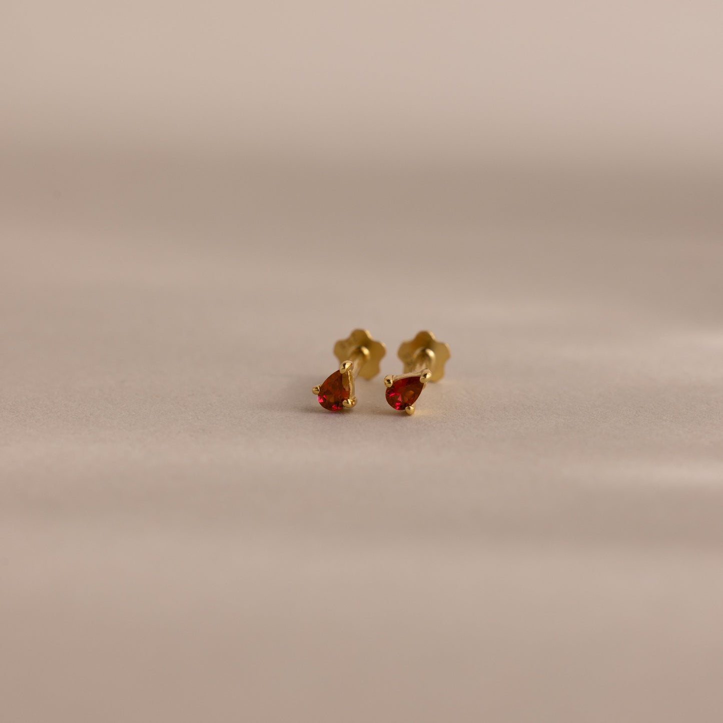 Teardrop Birthstone Flatback Studs
