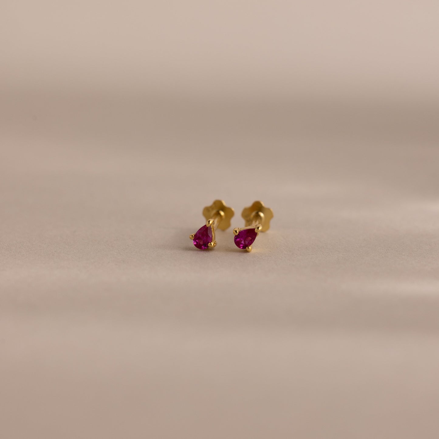Teardrop Birthstone Flatback Studs