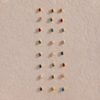 Teardrop Birthstone Flatback Studs