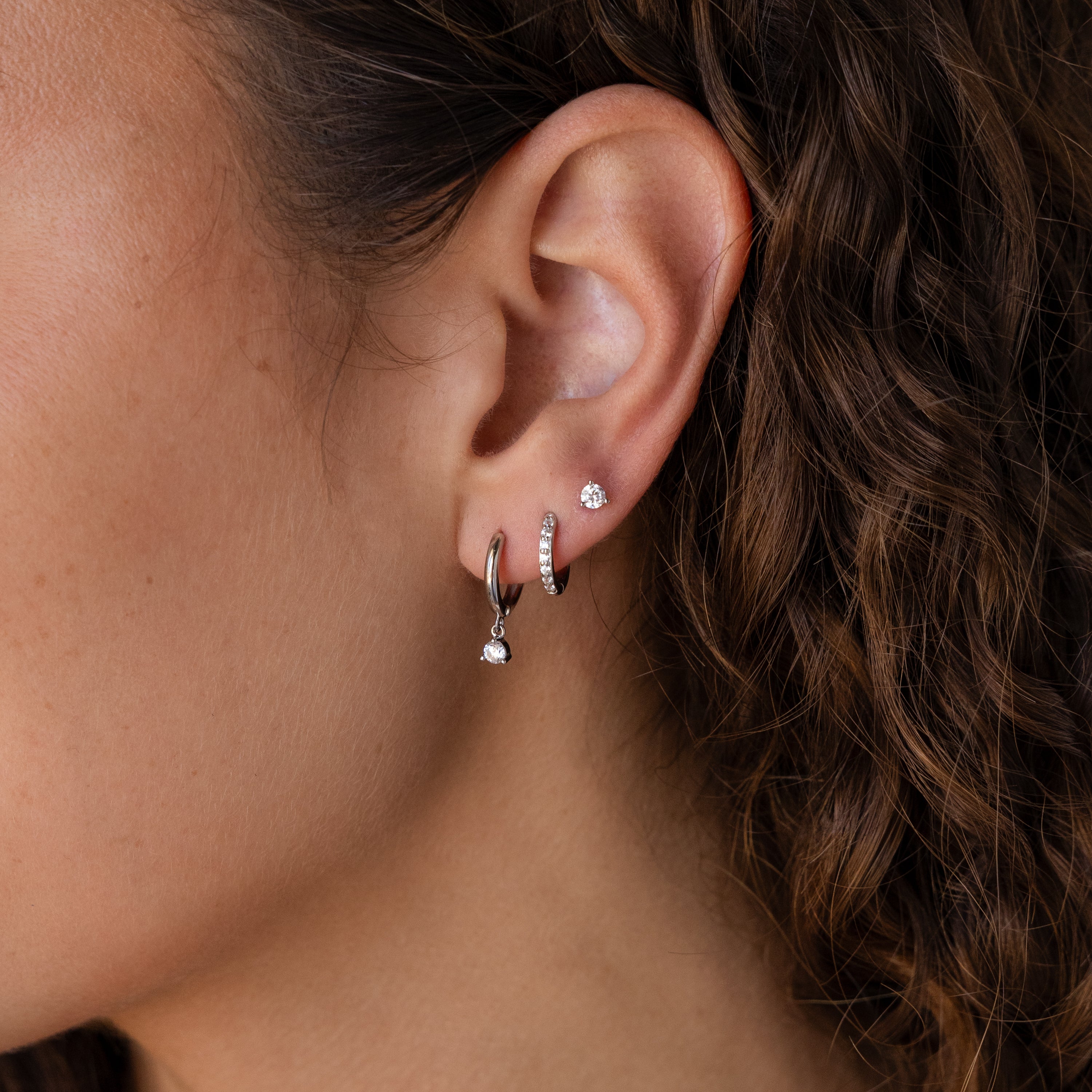 Classic Diamond Earrings Set