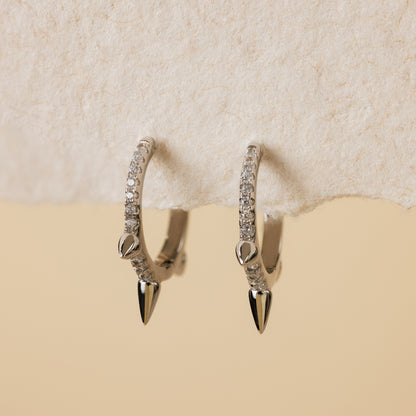 Pave Triple Spike Huggies
