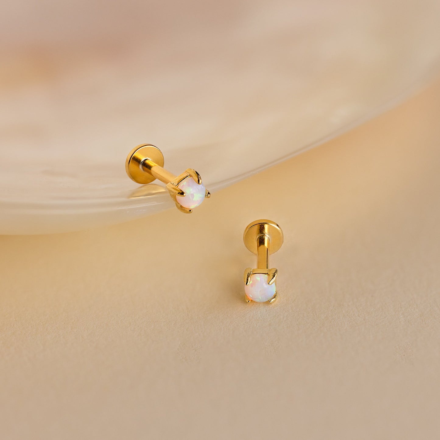 Opal Flat Back Studs