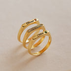 Paris Thin Name Signet Ring